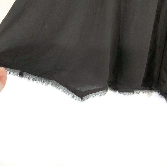 SILENCE & NOISE tunic pullover blouse raw edge black size XS - Picture 4 of 7